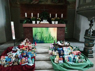 Erntedankgaben der Kita-Kinder